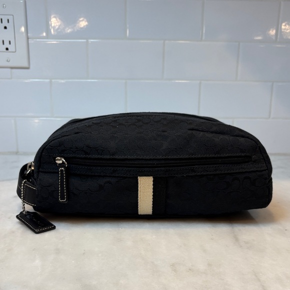 Coach Vintage Signature Logo Toiletry Travel Bag HTF - Picture 1 of 16